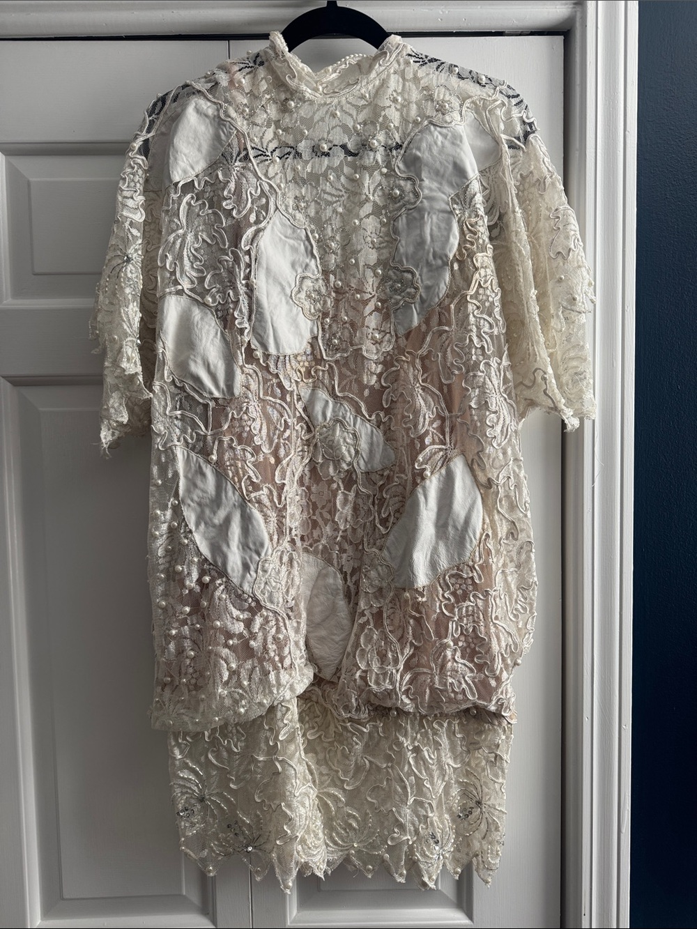 Vintage beaded lace dress